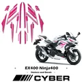 Per Kawasaki Ninja400 EX400 2018-2024 Nuovo Metallo Colore Carena Shell Decalcomania OEM Replica Linea Veicolo adesivo
