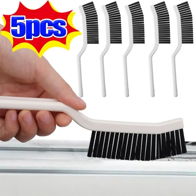 1/5pcs dauerhafte lange Lücke Reinigungs bürste Küche Toiletten fliesen Fugen toten Winkel harte Borsten Reiniger Bürsten für Dusch boden Linie Image