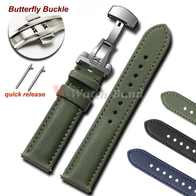 Sailcloth Nylon-Lederarmband für Omega Business-Uhrenarmband für Seiko 22 mm 20 mm Image
