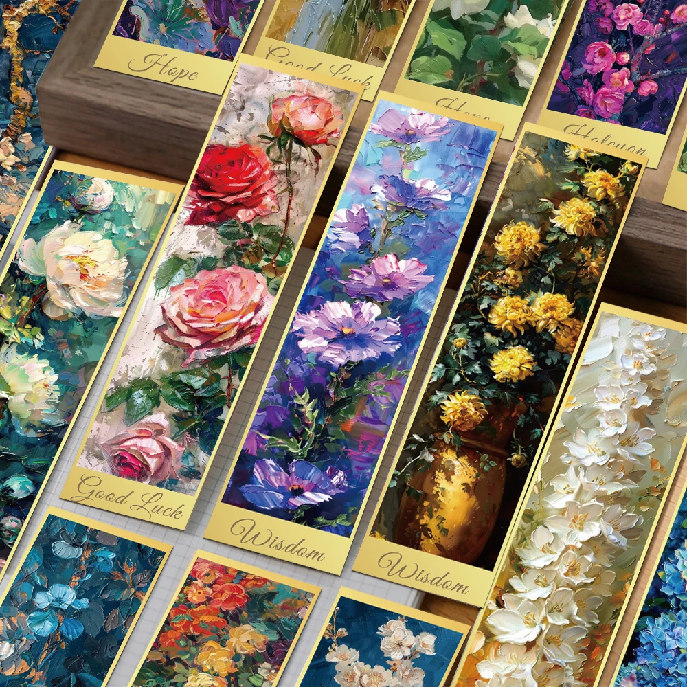 30 Stück Monet's Garten-Lesezeichen, Leseseiten, Bücher, kommentiert, für Studenten, Schreibwaren, DIY, ästhetisches Lesezeichen, kreative Geschenke Image