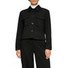 Kurzjacke S.OLIVER, Damen, Gr. 44, schwarz, Jersey, Obermaterial: 74% Polyester, 22% Viskose, 4% Elasthan. Futter: 100% Polyester, unifarben, casual, relaxed fit taillenbedeckt, Langarm, Jacken, mit Taschen