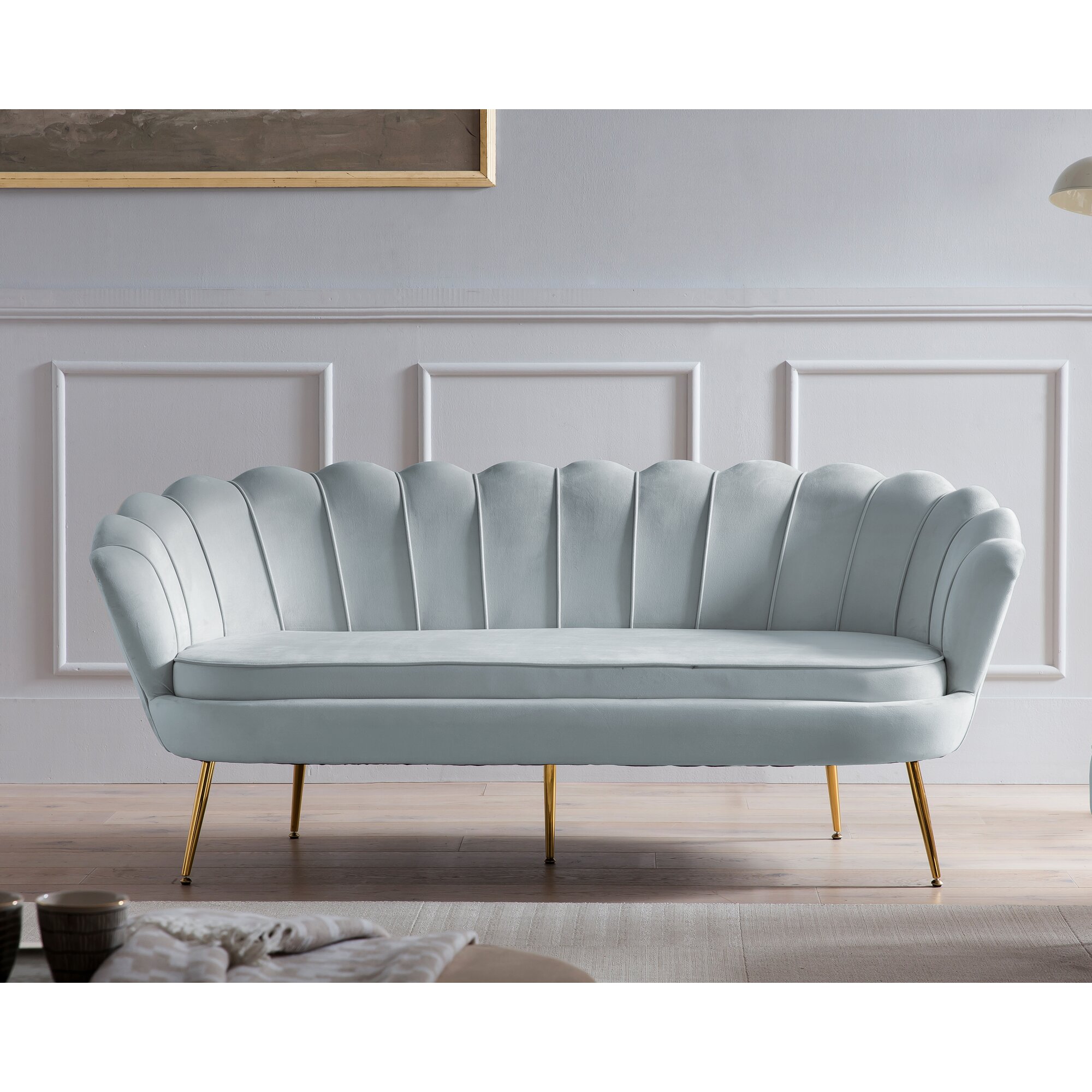 SalesFever »Arielle« Sofa hellgrau 3-Sitzer