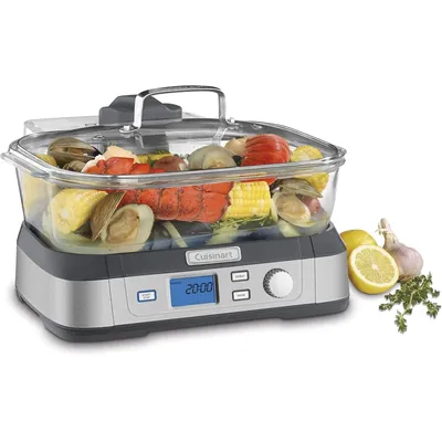 Cuisinart STM-1000 Cook Fresh Digital Glass Steamer, One Size, Stainless Steel