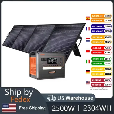 High-Capacity 2304WH Portable Power Station with UPS Function for Camping and Solar Generator SOLARPLAY 2500W Lifepo4 Battery