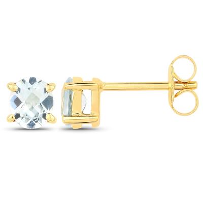 Vira Jewels - Ohrstecker 925/- Sterling Silber Aquamarine hellblau 1ct. Ohrringe Damen