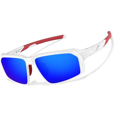 Zenni Sunglasses White With Blue Mirror Plastic Full Rim Frame