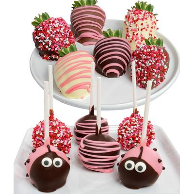 Ladybug Cake Pops and Chocolate Covered Strawberries