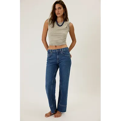 We The Free Risk Taker Mid-Rise Jeans at Free People in Be Bold, Size: 26 S