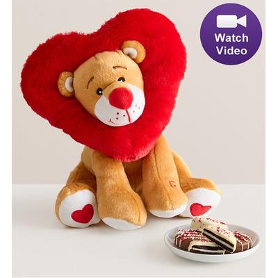 1-800-Flowers Flower Delivery Lion Heart Animated Plush W/ Sweet Treats Lion Animated Plush W/ Sweet Treats