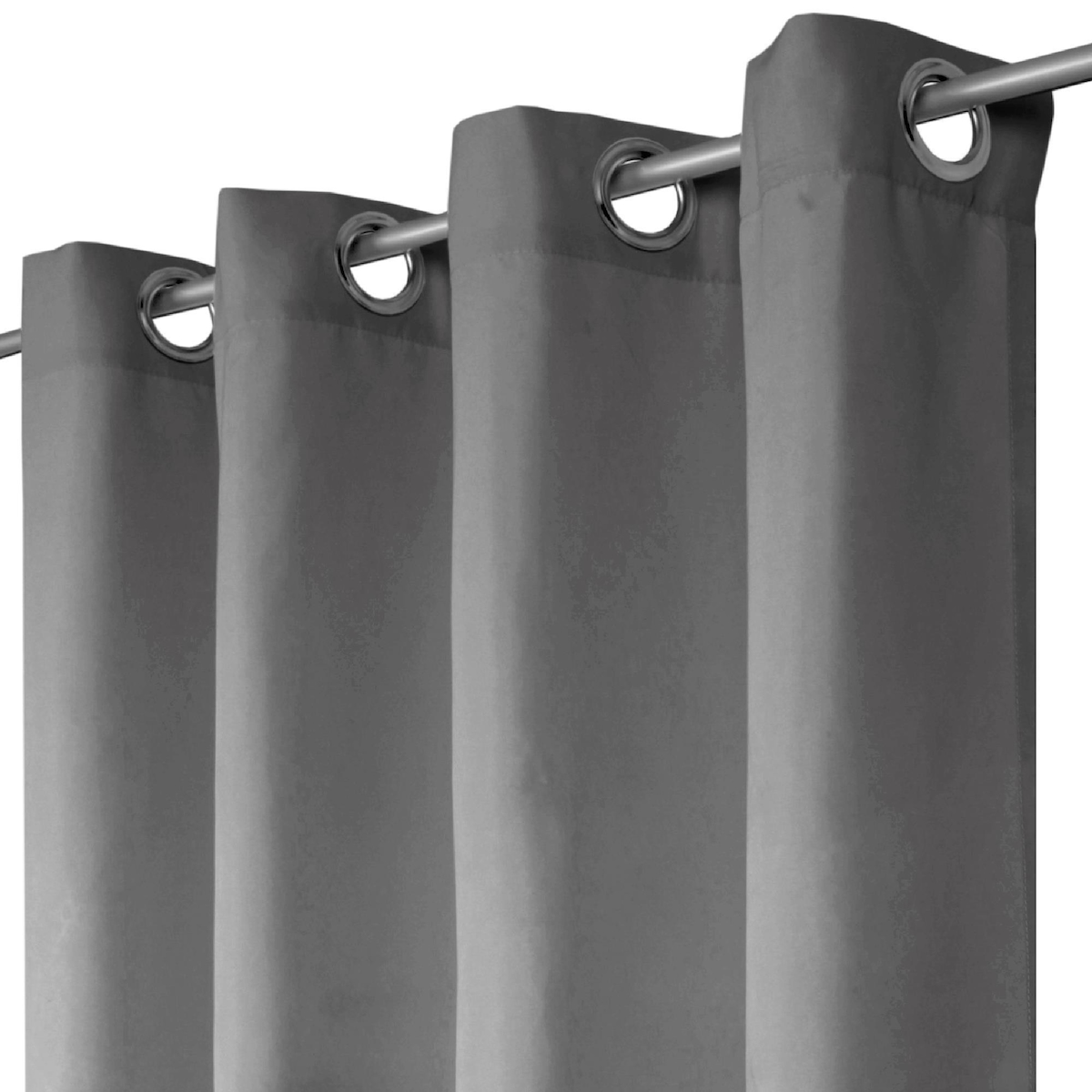 Bestlivings Dekoschal Ellen Ösen ca. 140x245 cm anthrazit - dunkelgrau Image