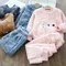 Set pigiama per bambini Orso Top + Pantaloni 2 pezzi Pigiama per bambini Set di abbigliamento invernale per ragazza da 2 a 6 anni Abbigliamento per bambini Ragazzi Indumenti da notte