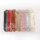 5*18 cm all'ingrosso ovale fondo lungo per borsa lavorata a maglia borsa in pelle pu accessori base fatta a mano con 38 fori fondo borsa all'uncinetto fai da te