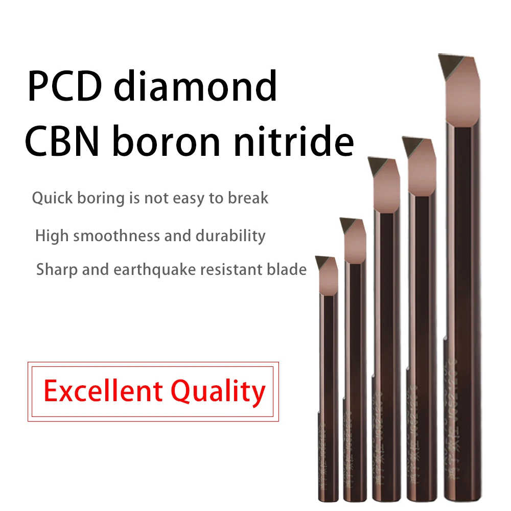 Outil de tournage à petite ouverture, outil de micro-alésage, outil d'alésage intérieur, outils CNC en nitrure de bore diamanté pour finitions de haute précision