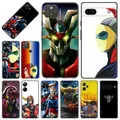 Custodia per telefono per Pixel 8 Pro 8a 7a 6a 7 6 Motorola G200 Edge 40 30 20 One Fusion UFO Robot Grendizer Soft Black Anti-Drop Cover