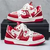Original Marke männer Skateboard Schuhe Mode Rot Männer Turnschuhe Low-Cut Plattform Schuhe Casual Skate Turnschuhe Männer korb homme