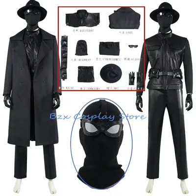 Noir Spider Cosplay Anime Superheld Black Spider Maske Cosplay Hut Uniform Anzug Halloween Maskerade Image