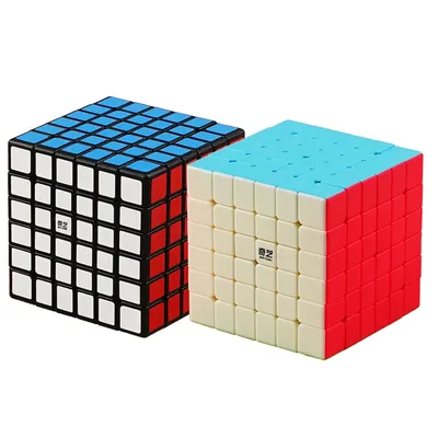 Qiyi Würfel schwarz und Aufkleber Qiyi Magie Neo Würfel Mofangjiaoshi 4x4 5x5 Geschwindigkeit Puzzle Image