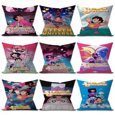 Steven Universe Kissenbezüge, Cartoon-Sofa, dekorativ, Zuhause, doppelseitiger Druck, kurzer Plüsch, Image
