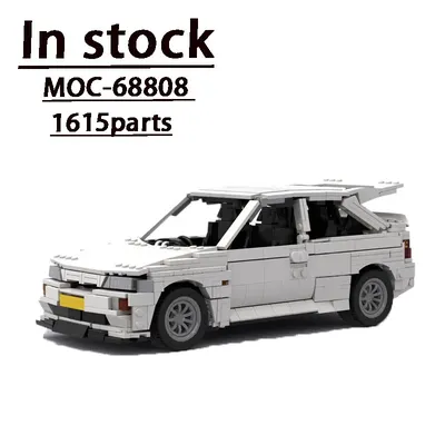 MOC-68808 neue ikonische weiße Supercar-Montage Spleißen Baustein Modell 1615 Teile Gebäude Blocks Image