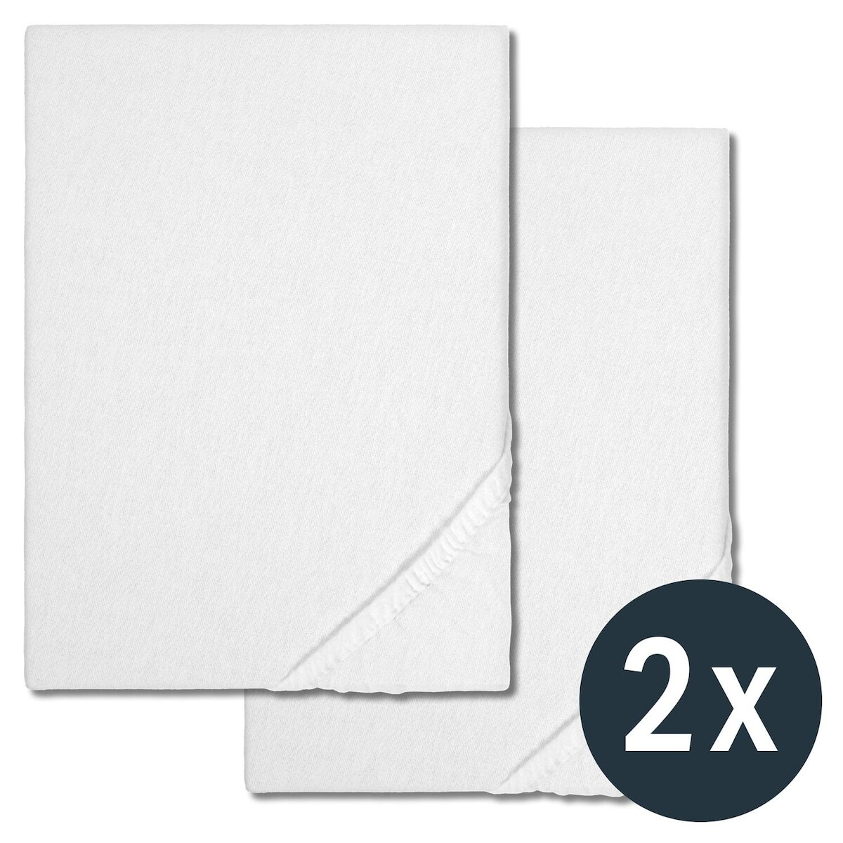 Doppelpack Sleezzz® Vital wasserdichtes Molton Spannbettlaken mit antibakterieller Silber Veredelung 100 x 200 cm Image