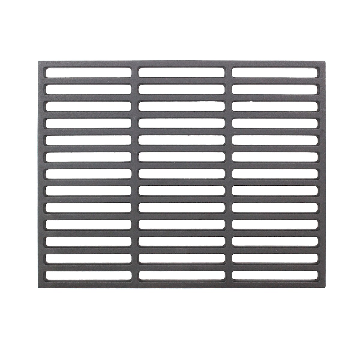 Baumarktplus Grillrost 45x30 cm rechteckig emailliert Rost Grillgitter Gusseisen Grillplatte Image