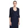 Strickjacke VERA MONT "Vera Mont Damen Strickbolero mit Struktur", Damen, Gr. L, blau (night sky), Strick, Obermaterial: 70% Polyamid, 19% Viskose, 11% Polyester., elegant, figurumspielend normal, V-Ausschnitt, 3/4-Ärmel, Strickjacken, Struktur