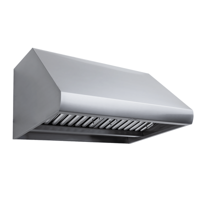 Wall-Mounted Range Hood, Convertible to Ductless, 1000/2000 CFM, Stainless Steel Finish, Outdoor Rated | Proline PLJW 109 / 42 inches wide / 304 Stainless Steel / Dual motor (2000 CFM)