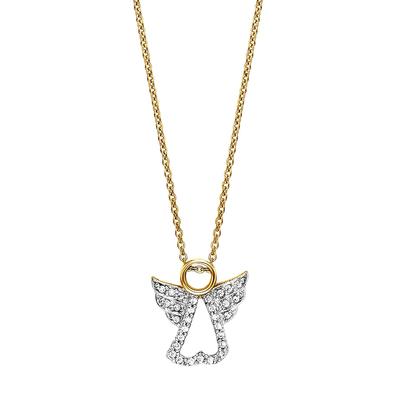 Julie Julsen - Anhänger mit Kette 925/- Sterling Silber Zirkonia weiß Charms & Kettenanhänger 1 ct Weiss Damen