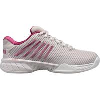 K-SWISS TENNIS Damen Tennisoutdoorschuhe Damen Tennisschuhe Hypercourt Express 2 Carpet, Größe 39 ½ in Weiß/Hellgrau/Pink