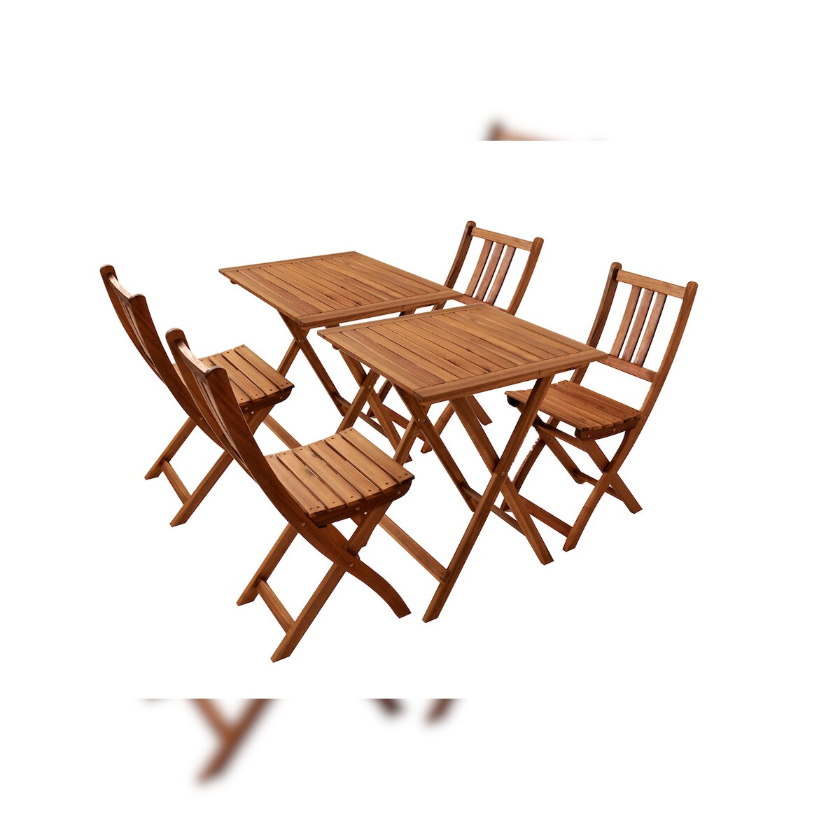 Möbelliebling Balkonmöbel Set 6tlg. Akazie 2 Balkontische 60 x 60 cm BLOOM Image