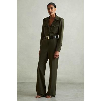 Ray Jumpsuit Plain - Green - Reiss Jumpsuits