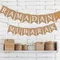 Eid Mubarak Leinen Banner Girlande Mond Sterne Hängende Ornamente Islamischer Muslim für Zuhause Ramadan Dekoration Festival Party Supplies