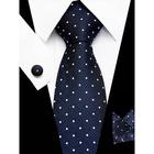 Men's Purple Checkered Silk Tie and Pocket Square Set – Stylish and Elegant, Perfect for Weddings, Business and Formal Occasions