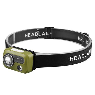 LED Headlamp with Motion Sensor, USB Rechargeable Head Light for Outdoor Camping Running Cycling