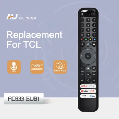 RC833 GUB1 Suitable for TCL Voice Remote Control Replacement C645 P745 C745 LC645 C845 65C845