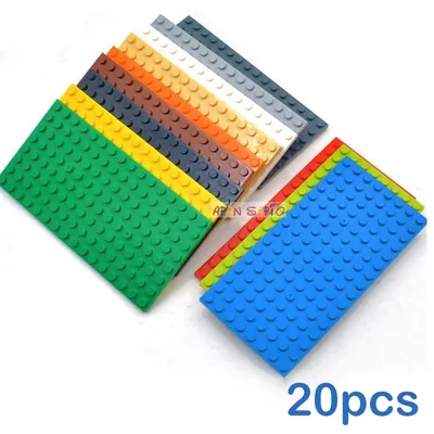 20pcs DIY Building Blocks Thin Figures Bricks 8x16 Dots 12Color Educational Creative Compatible With