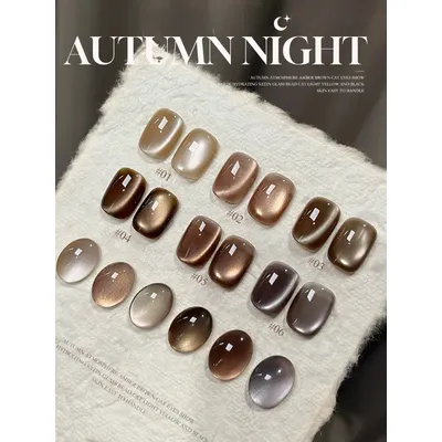 1-18pcs TC Top Selling Nail Art Autumn Night Cat Eye Gel Nail Polish Nail Salon Special Black Clever