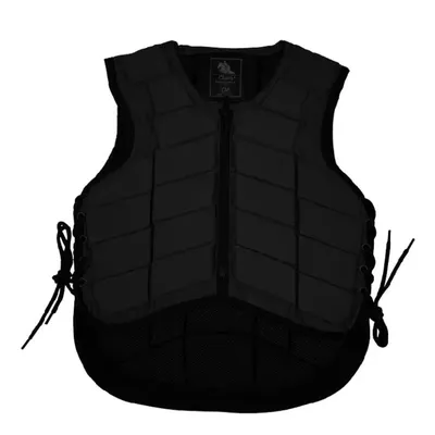 Horse Riding Vest Black Zipper Equestrian Vest for Adult Children Horse Riding Training Waistcoat
