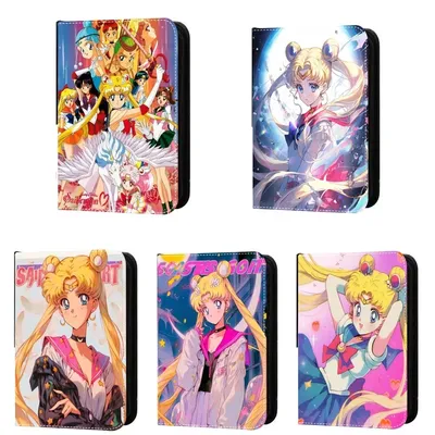 Sailor Moon Card Binder 9 Pocket Trading Card Holder Anime Card Binder with 50 inner Pages Zipper