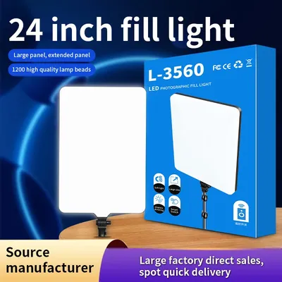 24'' LED Video Lights Conference Photography Lighting Selfie Light Photo Studio Lamp With Tripod for