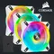 Corsair ICUE QL120 RGB 120mm RGB PWM Fan 3 In 1 Kit 12cm Computer PC Case Cooling CPU Cooler Fan