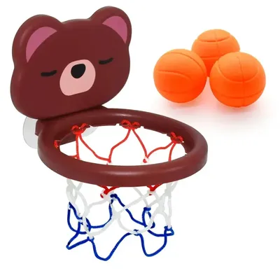 Baby Bath Toys Suction Cup Shooting Basketball Hoop With 3 Ball Bathroom Bathtub Shower Toy Kid Play