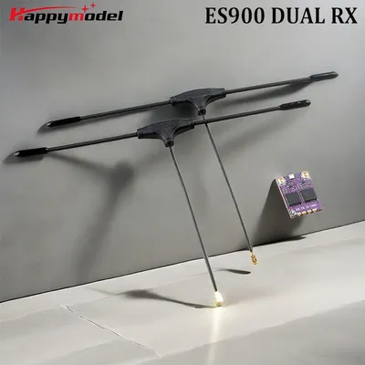 HappyModel ES900 DUAL RX ELRS Diversity Receiver 915MHz / 868MHz Built-in TCXO for RC Airplane FPV Long Range Drones DIY Parts