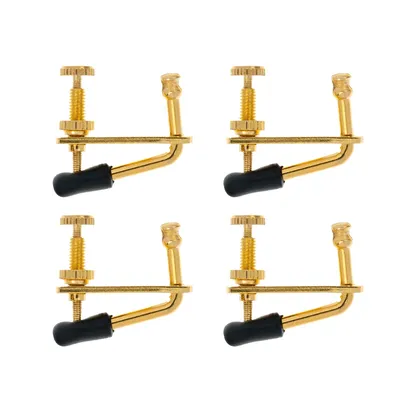 4PCS Golden Violin Fine Tuners String Adjusters Spinner Fiddler Strings Adjuster