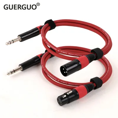 1PC 6.35MM (1/4 Inch) Stereo Jack Male to 3Pins XLR Male/Female Audio Cable Balanced 1/4" TRS to XLR Colorful Microphone Cord