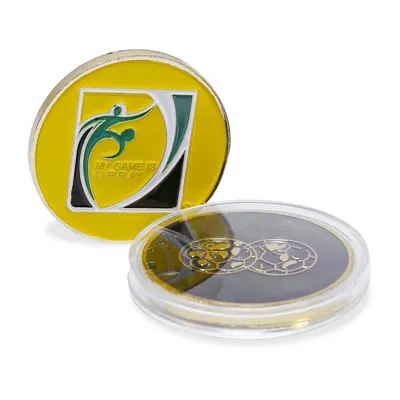 1 side pick football training referee side toss Football match Hard metal side coins football AIDS