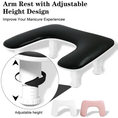 New Arm Rest for Nails U-shaped Manicure Adjustable Nail Arm Rest Stand Microfiber PU Leather Hand