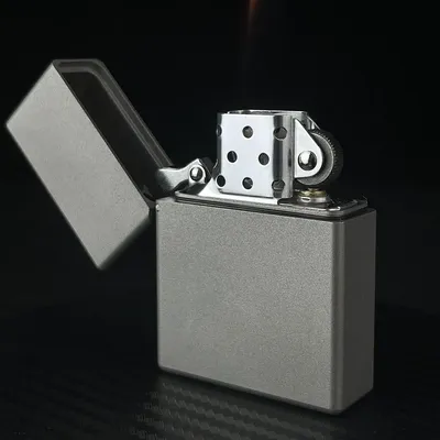 Titanium Shell Fuel Kerosene Lighter Square Head Thickened Sealed Waterproof Lighter Armor Windproof