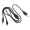 1pc 2-in-1 USB Data Cable / Charger Charging Lead for Psp 1000 / 2000 /3000 Playstation Portable