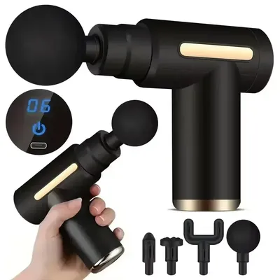 Mini Massage Gun Fascia Machine Muscle Relaxation Vibrating Gun Rod Massage Fitness Equipment Neck Grab Fascia Gun